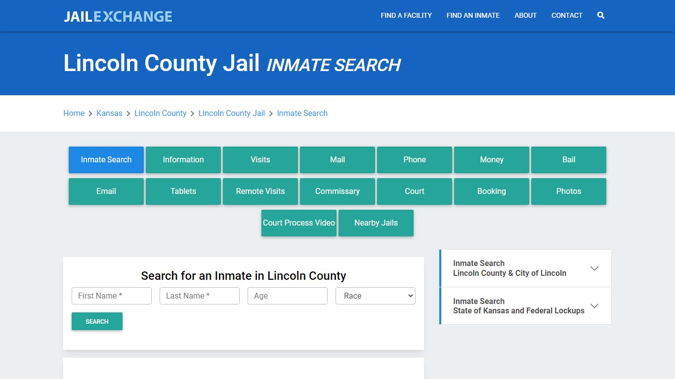 Lincoln County Jail, KS Inmate Search: Roster & Mugshots